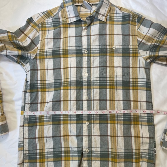 Mens The North Face size small yellow/green Hayden Pass 2.0 plaid button up - Picture 9 of 12